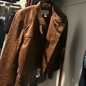 Tan Michael kors jacket crop